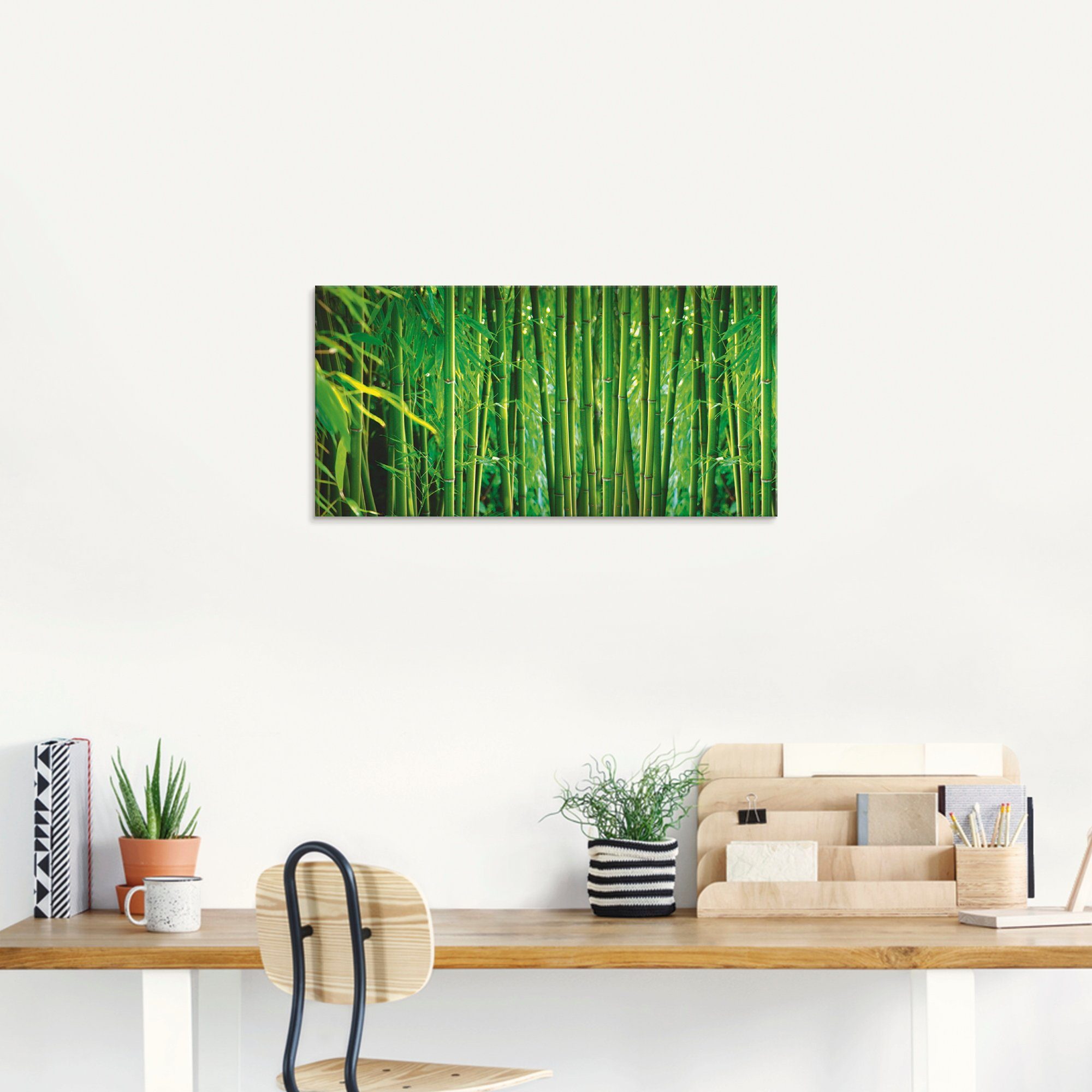 Bambus, in Größen Glasbild Gräser verschiedenen Artland St), (1