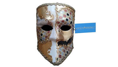 Venezia Originale Verkleidungsmaske Venezianische handgemachte Bauta Karnevalsmaske Deko Venedig Maske 3, Handgefertigt, Handbemalt, Maskenball, Opernball, Karneval, Halloween