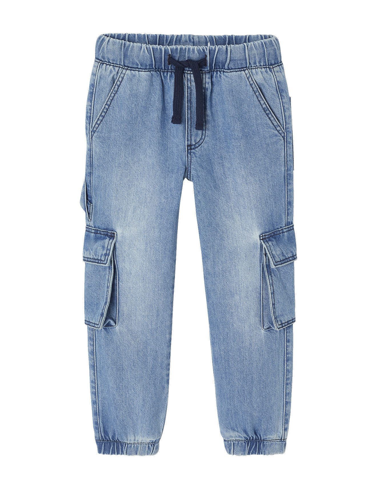 7/8-Caprijeans Weite Jungen Cargo-Jeans