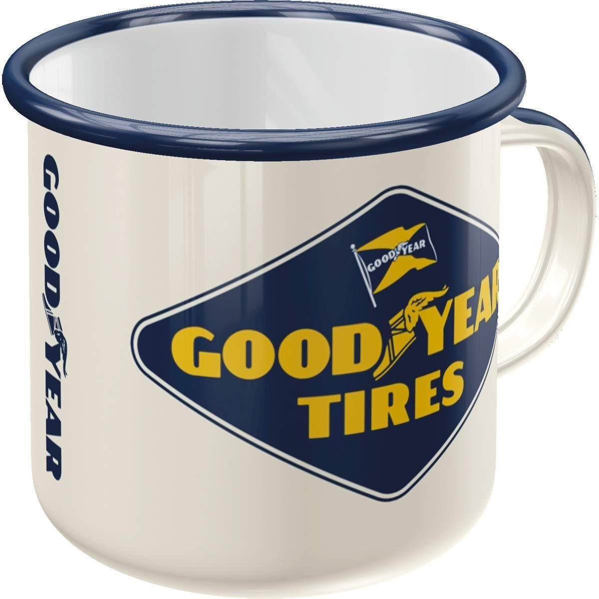 Nostalgic-Art Tasse Emaille-Becher - GOOD YEAR - GOOD YEAR Logo White