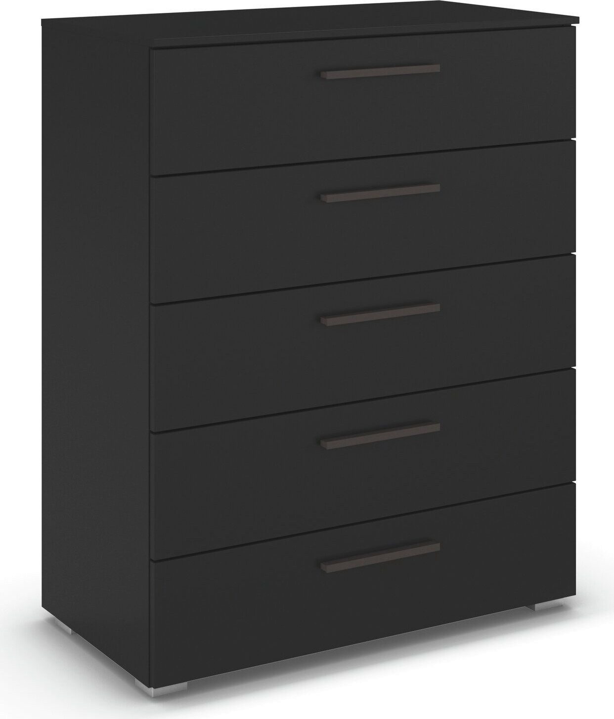 rauch Schubkastenkommode Highboard Sideboard Kommode MONTCLAR Frontauswahl Dekor/Hochglanz/Glas (in 2 Breiten: 40 oder 80 cm / Höhe 100 cm, inkl. Soft-Close-Funktion), mit 5 geräumigen Schubladen, viele Griffvarianten MADE IN GERMANY