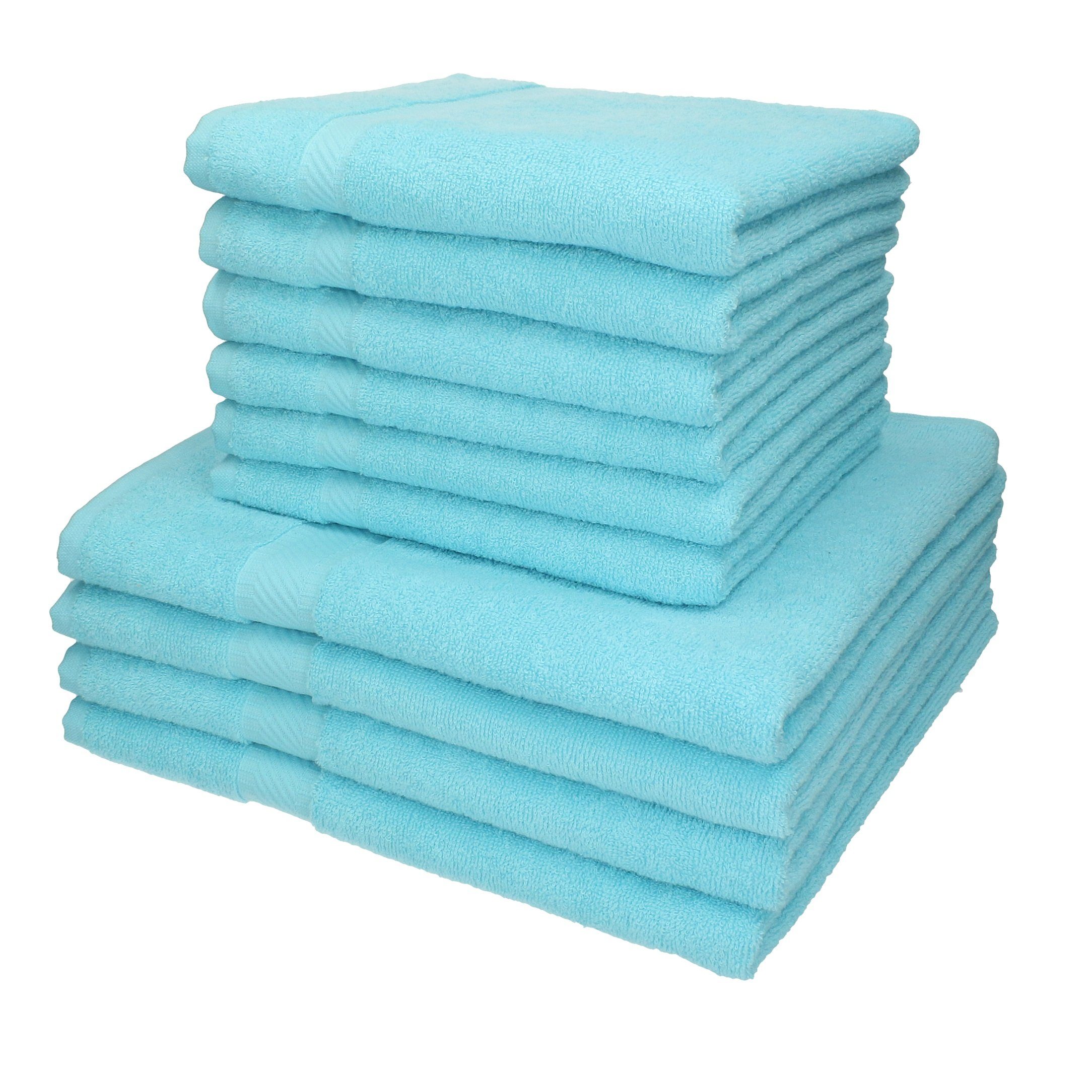 Betz Handtuch Set 10-TLG. Handtuch-Set Palermo Farbe türkis, 100% Baumwolle