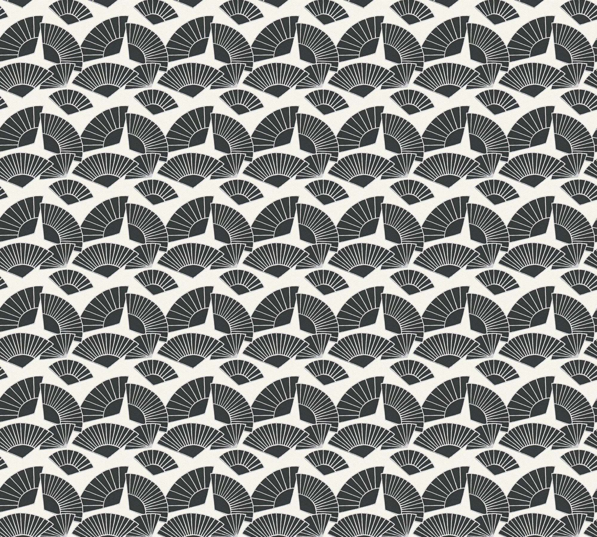 Architects Paper Vliestapete Fan, glatt, Motiv, abstrakt, naturalistisch, Geometrische Tapete Designer Metallic Tapeten Wohnzimmer Schlafzimmer