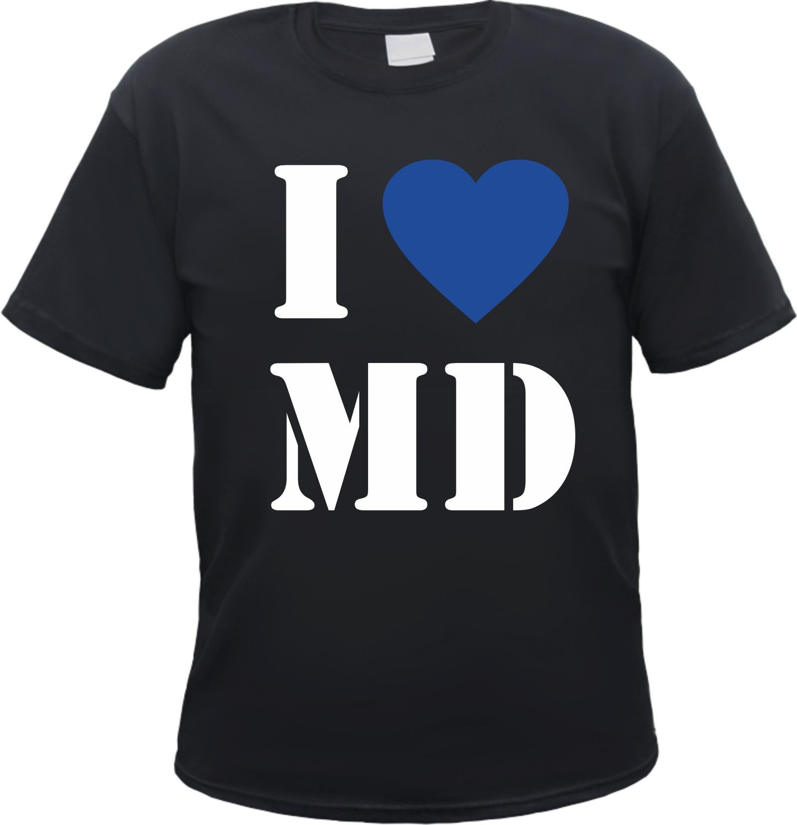 HB-Druck T-Shirt Magdeburg Herren T-Shirt - Tee Shirt - I Love MD aus 100% Baumwolle mit strapazierfähigem Aufdruck
