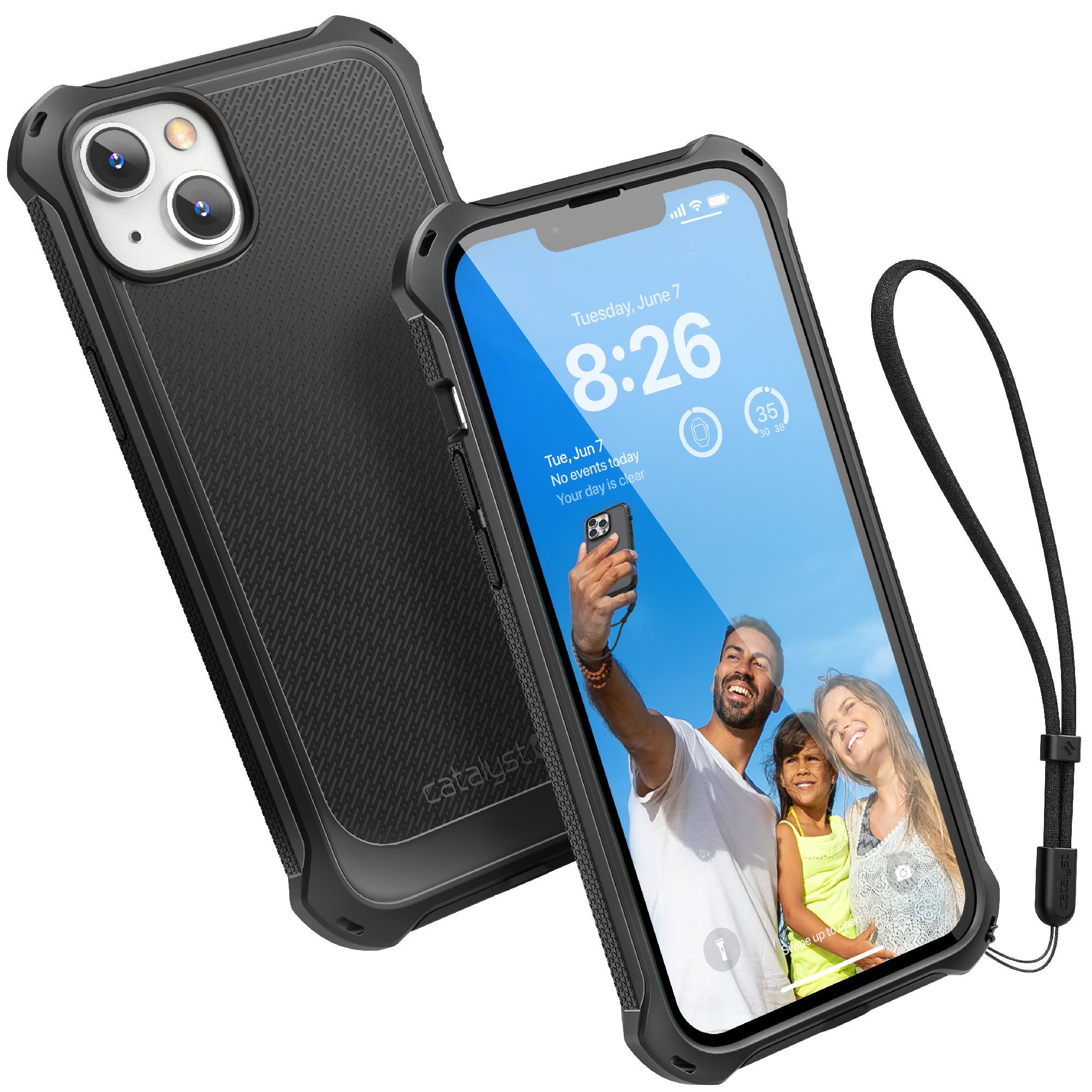 Catalyst Smartphone-Hülle Crux Case, für iPhone 14 Plus, Stealth Black