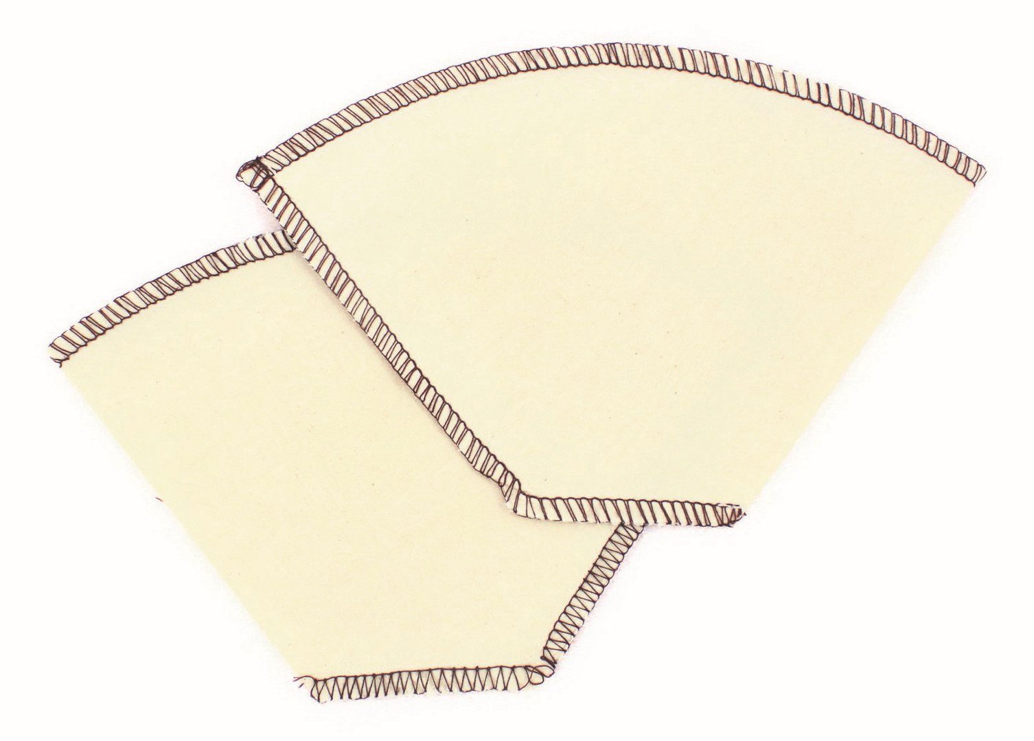 El Puente Handfilter Kaffeefilter aus 100% Bio-Baumwolle, ca. 19,5 x 12,5 cm, Zubehör für Großer Kaffeefilter aus Keramik in beige