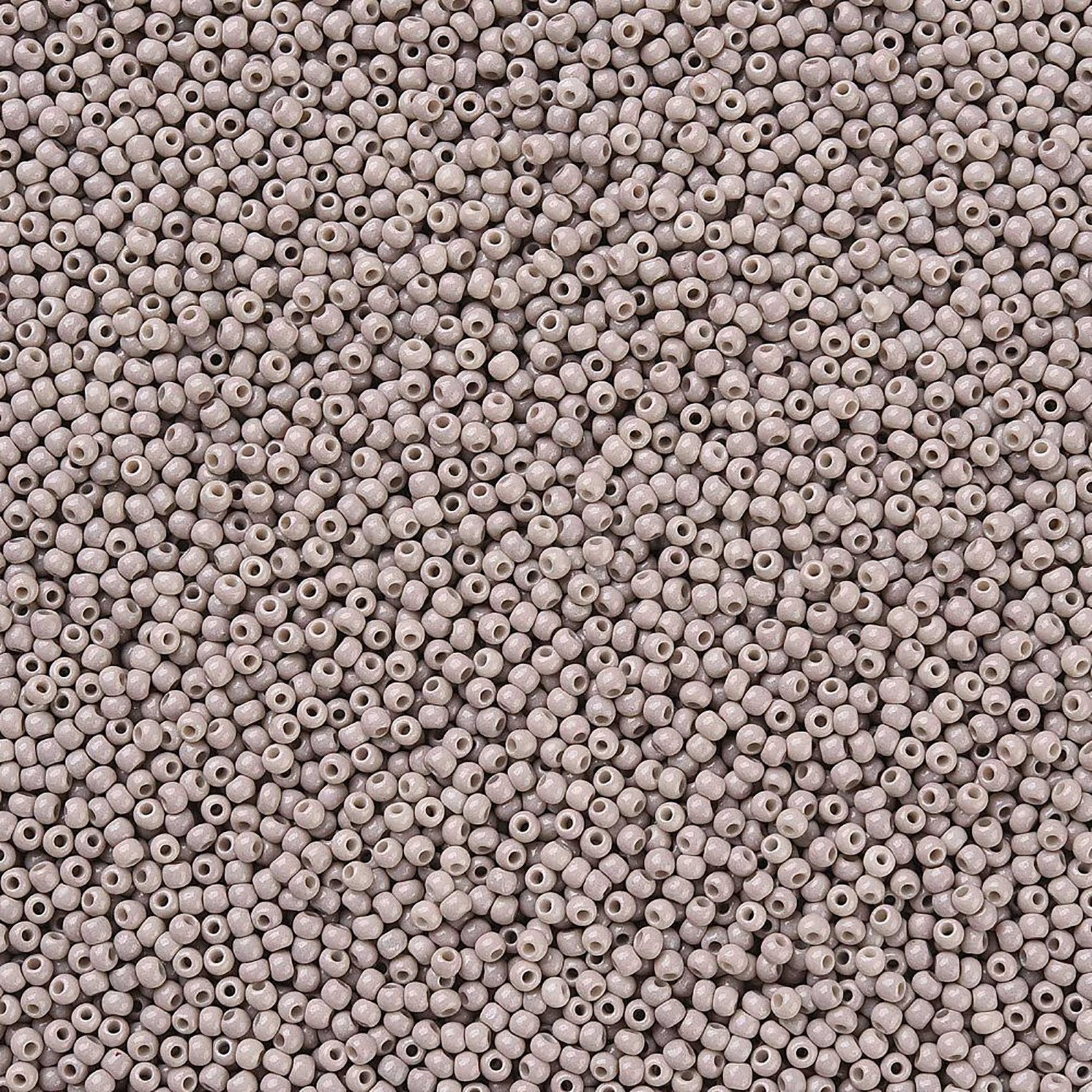 maDDma Bastelperlen 50g Rocailles Glasperlen ca. 2,3x1,5mm 1mm Bohrung Perlen Schmuck, beige
