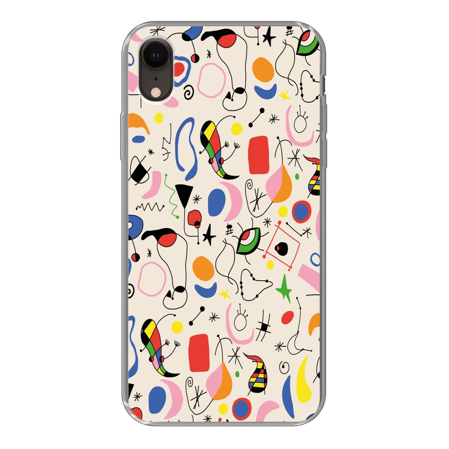 MuchoWow Handyhülle für Apple iPhone XR Muster - Abstrakt - Kunst, Smartphone-Bumper, Print, Handy Schutzhülle Dünn