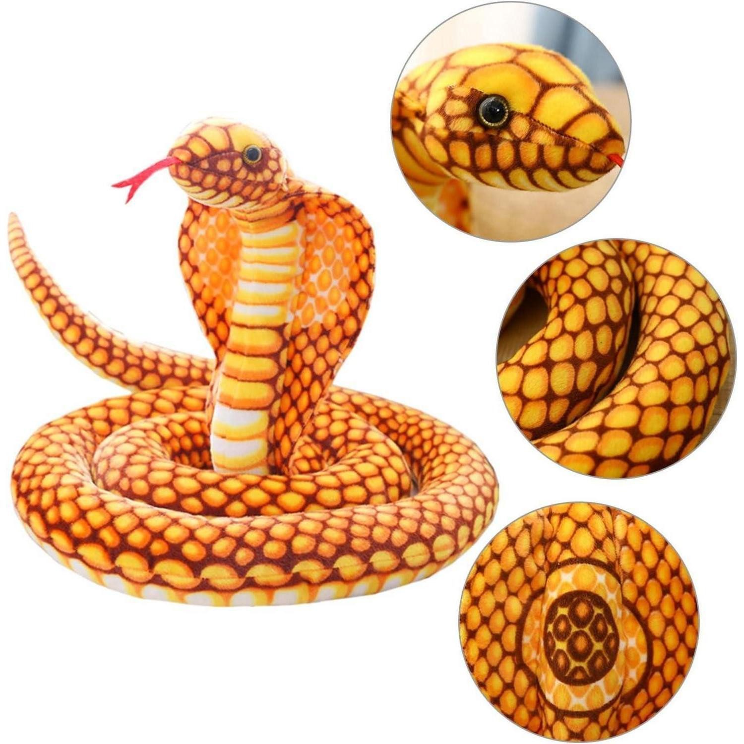 LuxusKollektion Kuscheltier Plüschtier Schlange 80 cm Plüsch realistisch grün