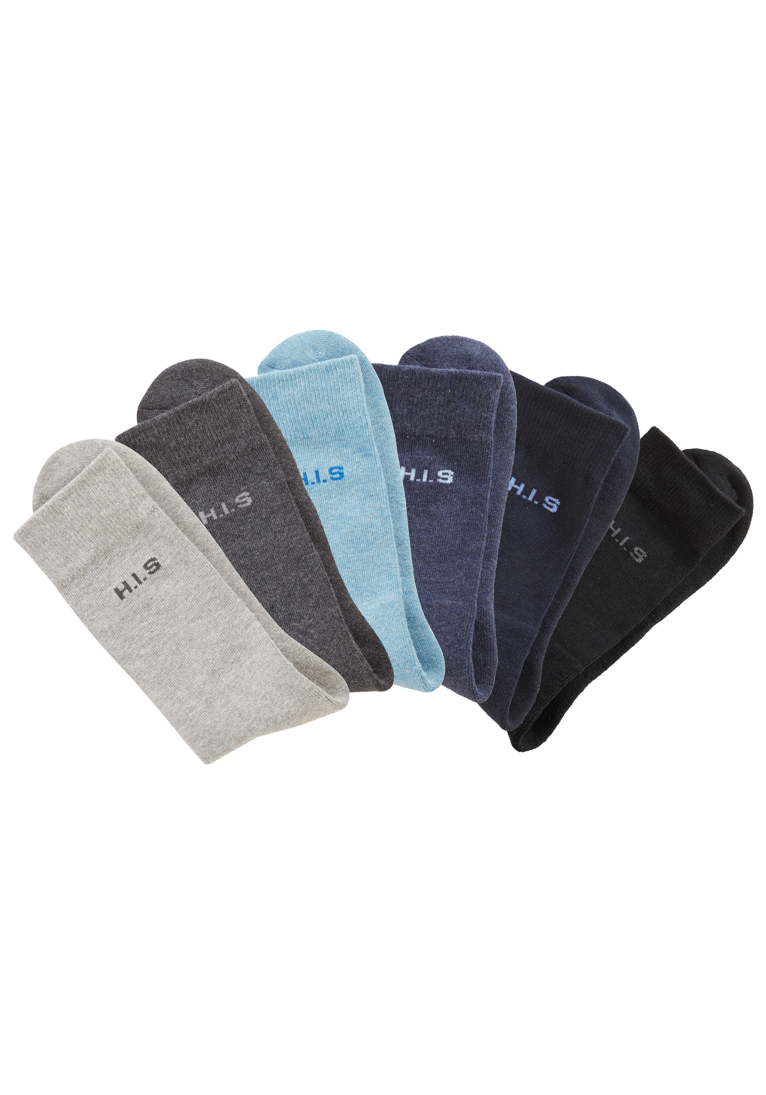 H.I.S Basicsocken Für Job und Freizeit (Packung, 6-Paar) mit weicher Frotteesohle