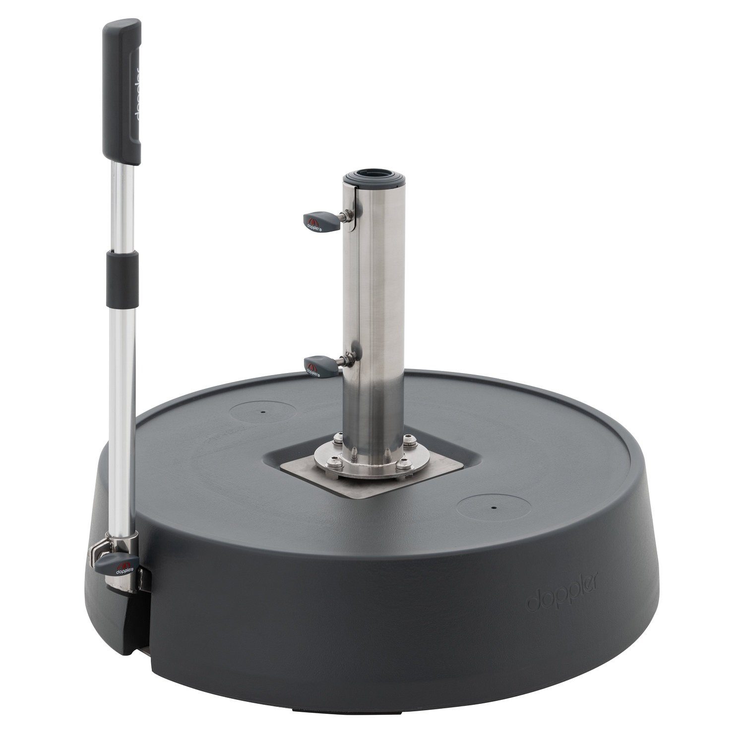 doppler® Betonschirmständer Doppler Rollsockel Standfuß Schirmfuß EASY MOVE SWITCH 50 kg