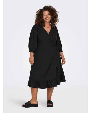 ONLY CARMAKOMA Midikleid CARLIVIA 3/4 WRAP MIDI DRESS WVN NOOS