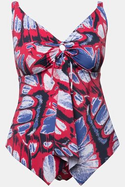 Ulla Popken Tankini Tankini Schmetterlinge Softcups Zipfelsaum