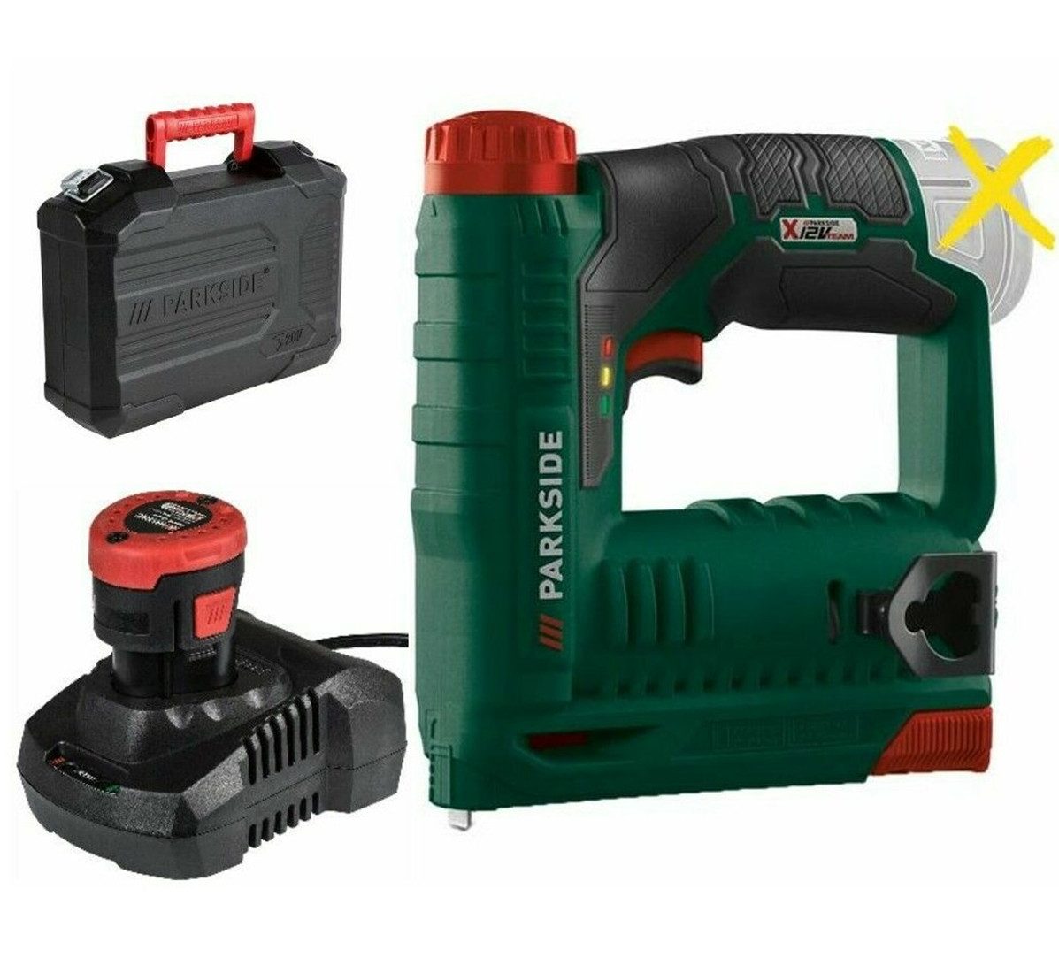 Parkside Akku-Tacker PARKSIDE Akku Tacker 12V PAT 12 mit Akku und Ladegerät