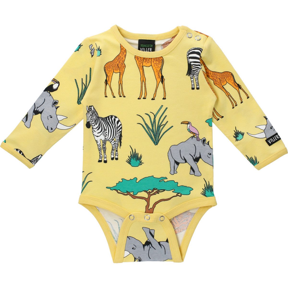 Villervalla Langarmbody Safari Unisex Kinder (1-tlg) Langarm Einteiler, Body, Longsleeve-Body, Bodysuit, Stretchbody