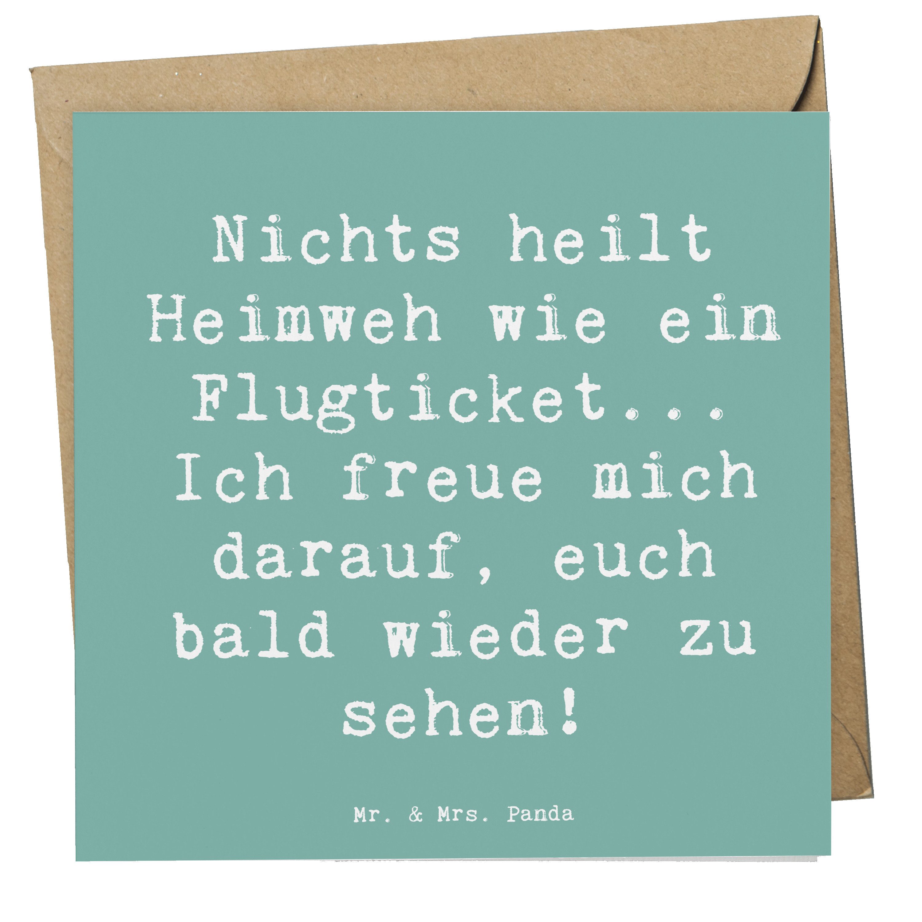 Grußkarte Heimweh Ticket - Meeresbrise - Geschenk, Zuhause, Verbundenheit, Stim