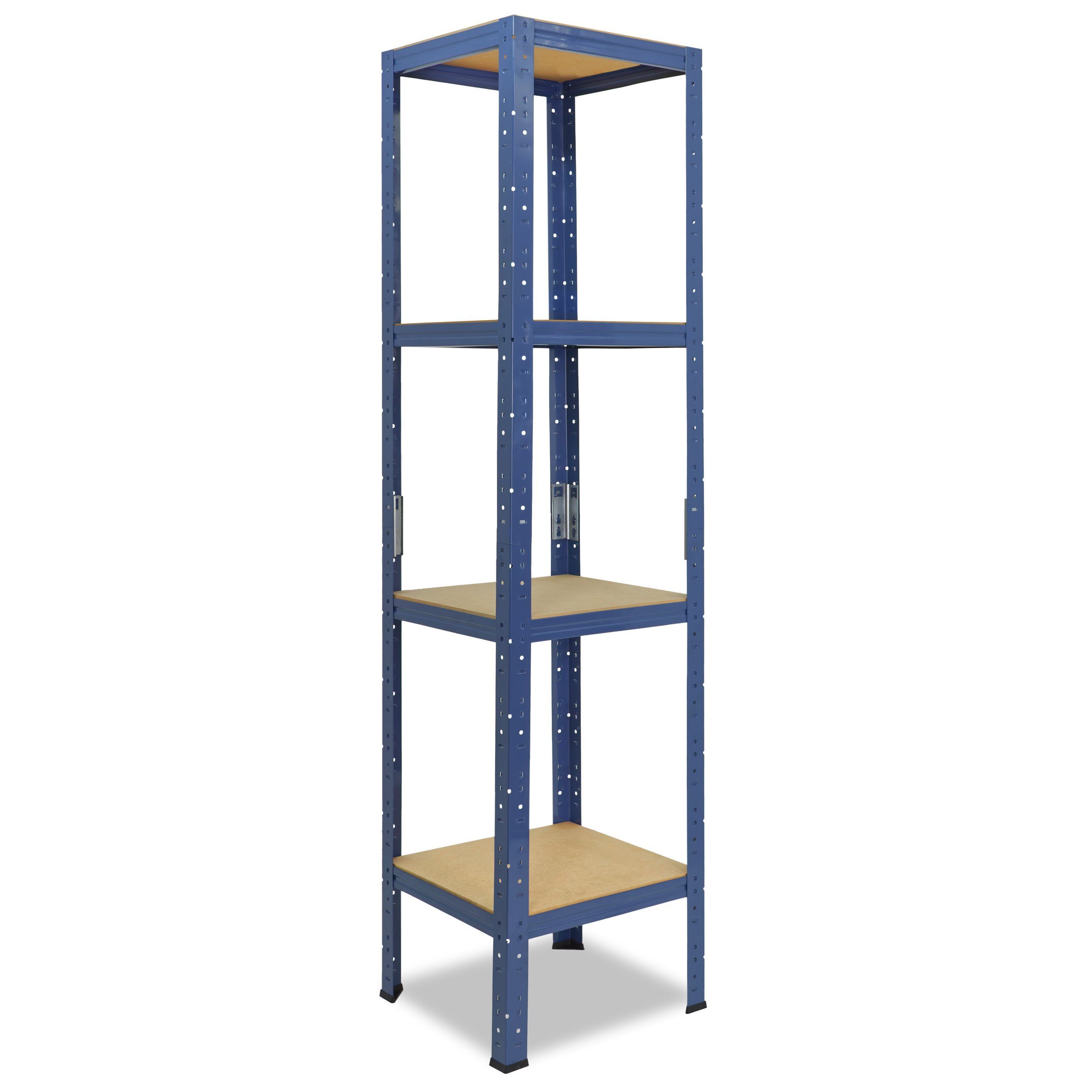 blau, mit Böden, Metall Garagenregal, Lagerregal, oder 4 180x60x60cm Steckregal Kellerregal, shelfplaza Metallregal Tragkraft Werkstattregal als 175kg HOME, mit Schwerlastregal