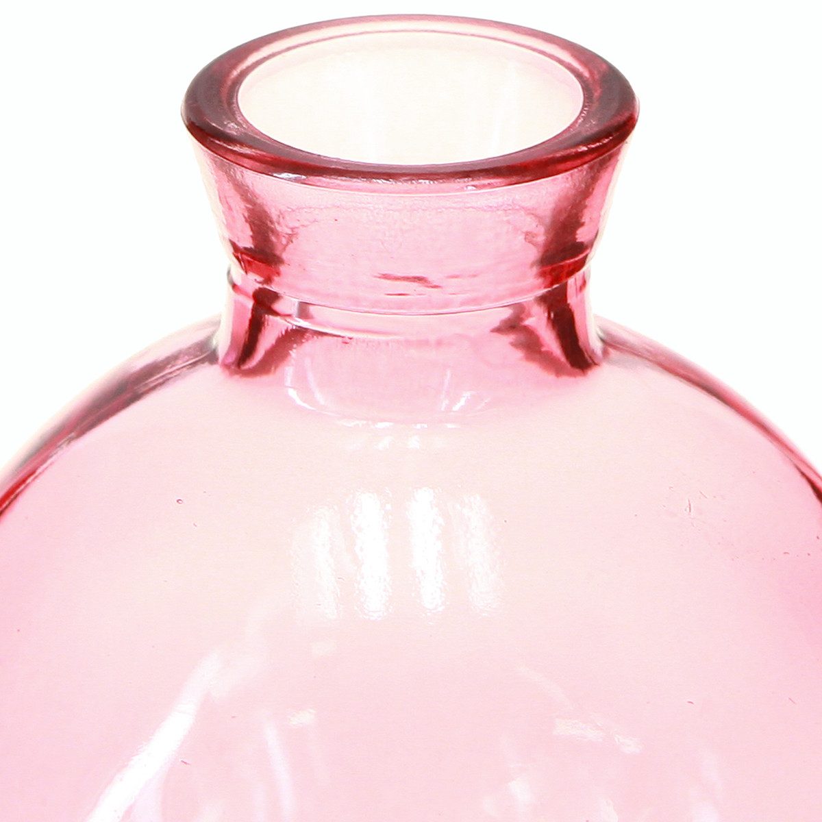 Florists Products Tischvase Retro Minivasen Rosa Glas Bauchig Ø7,5cm H9cm Vintage 6er Set, 6 Stück