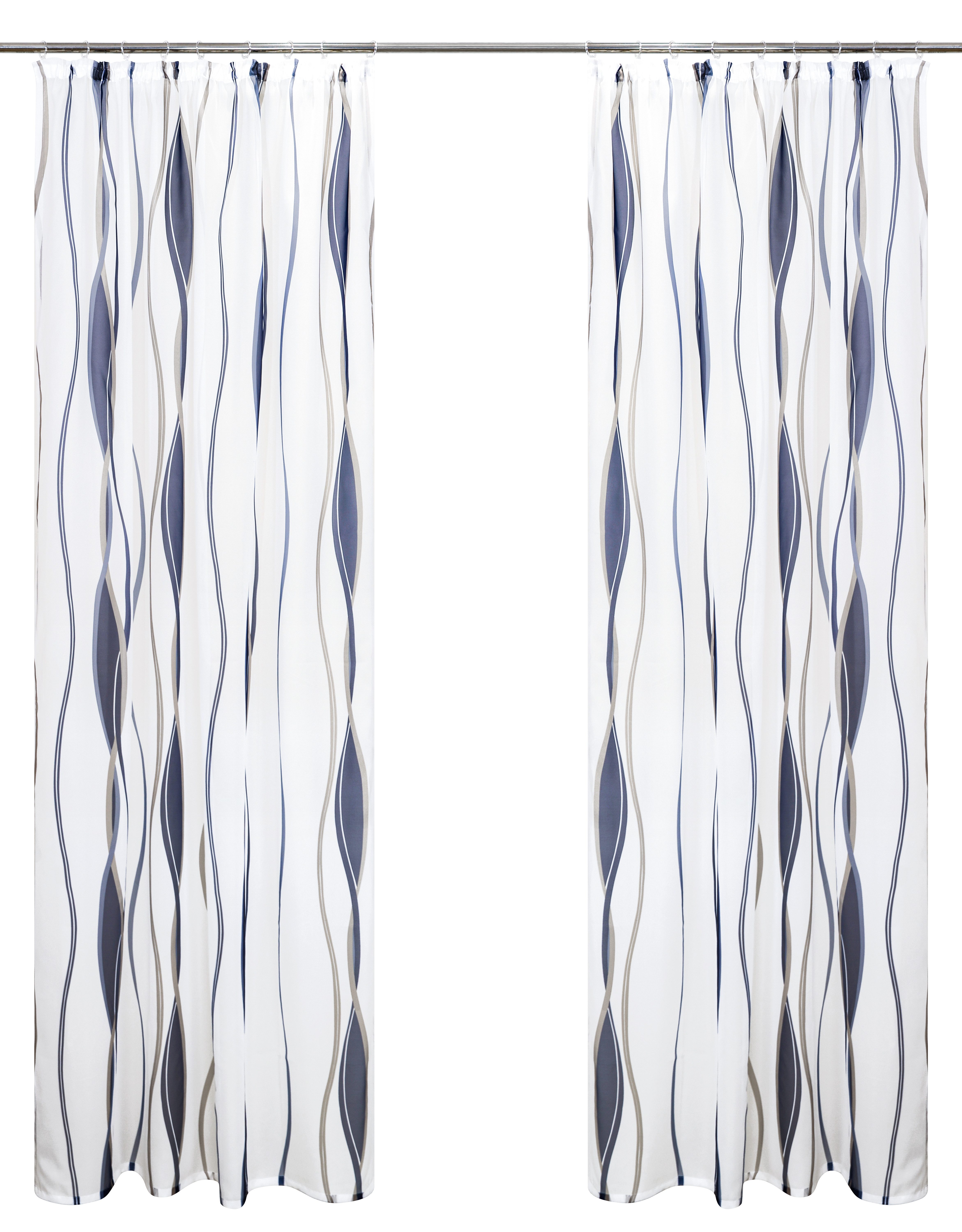 OTTO home Gardine Dimona (2 St), Kräuselband, transparent, Voile, 2er-Set, Bestseller, Polyester, Wellen