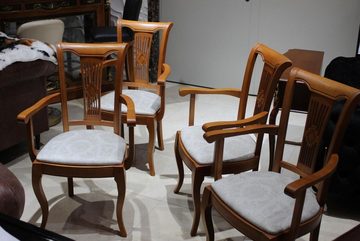 JVmoebel Stuhl, Esszimmer Stuhl Sessel Set Club mit Armlehnen Luxus Sessel Neu 4x Stühle Sofort