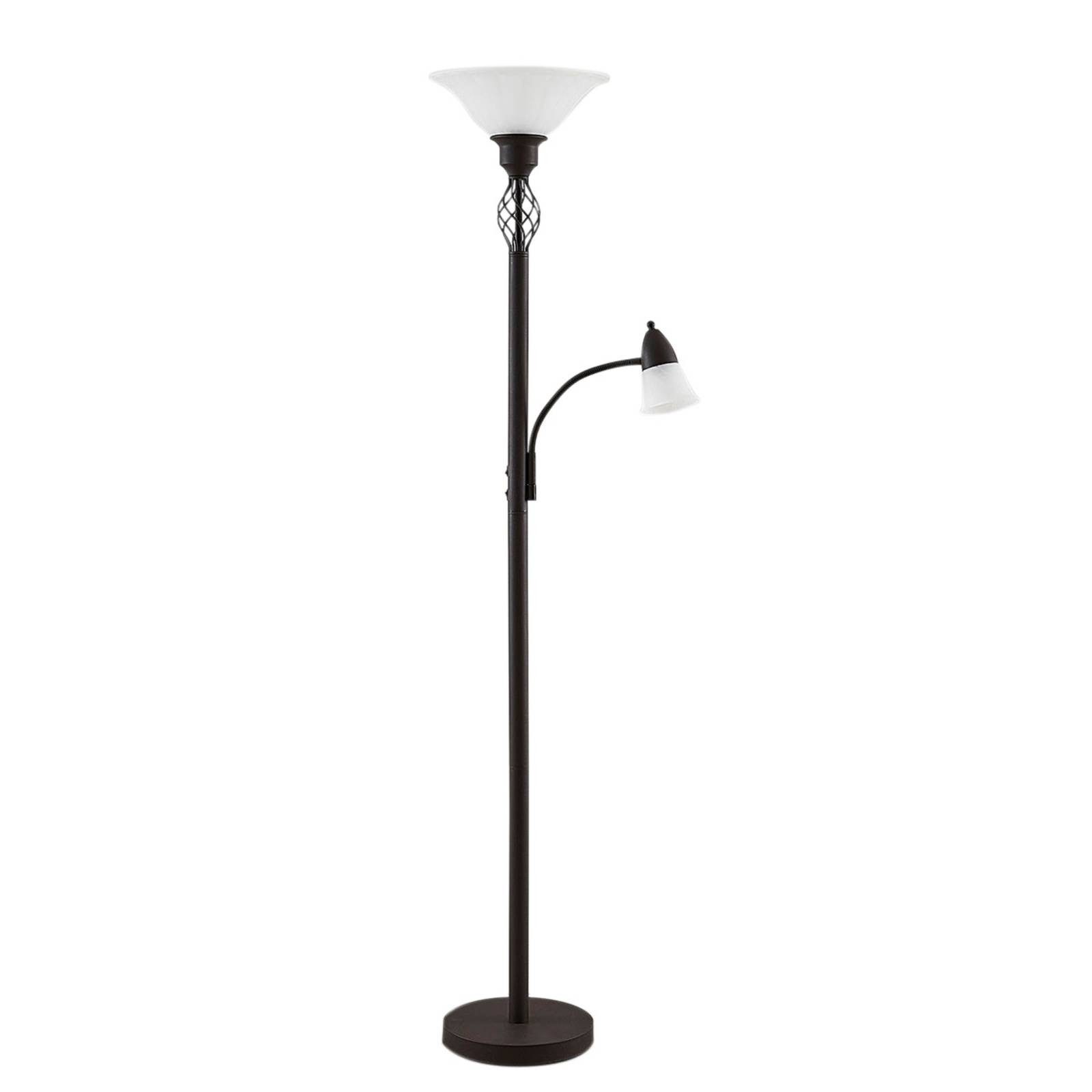 Lucande Stehlampe Dunja, 1 x 15 W LED E27 + 1 x 10 W LED E14