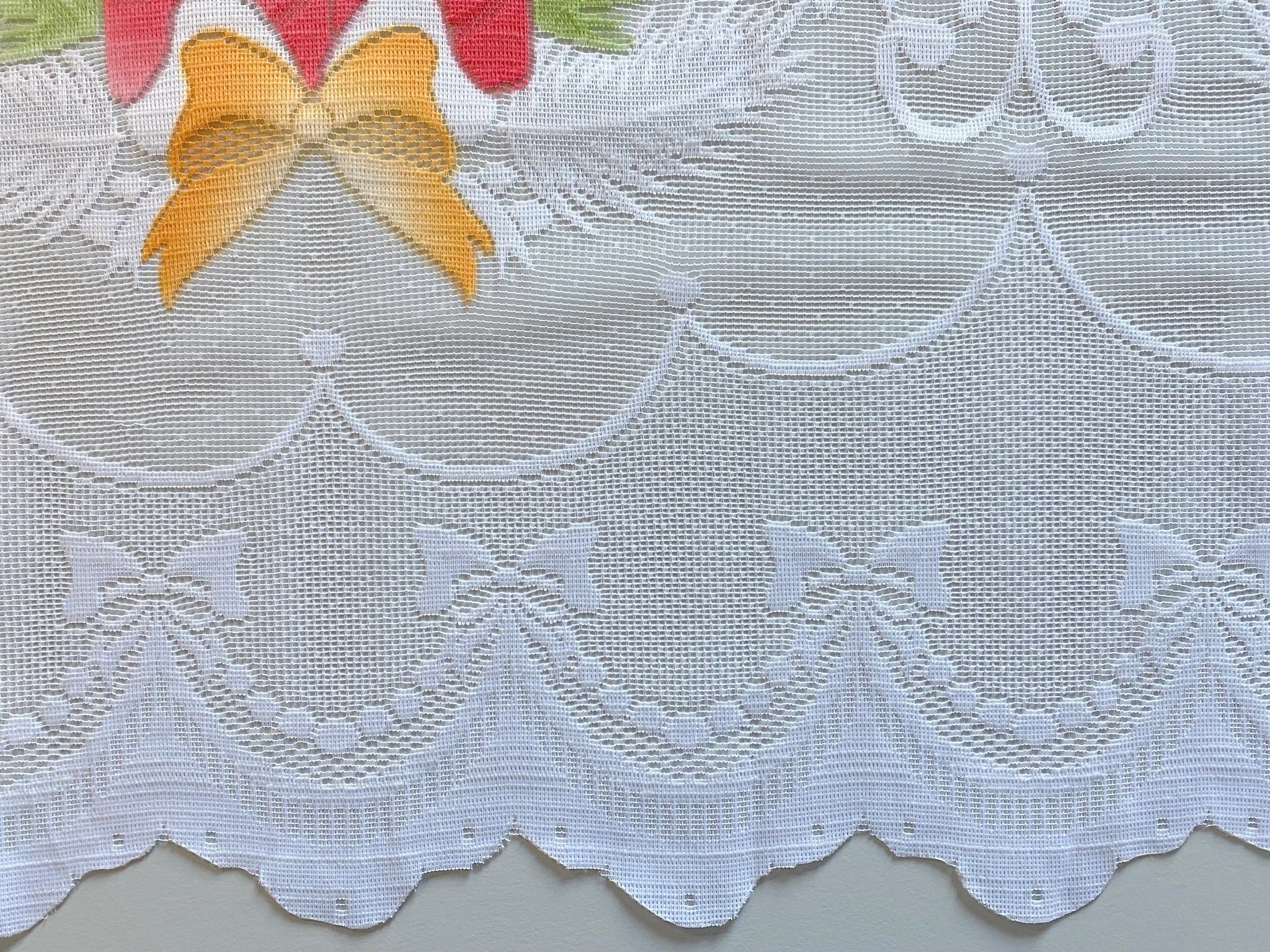 Clever-Kauf-24 Scheibengardine Scheibengardine Kerze Schleife, rot, HxB 50x günstig online kaufen