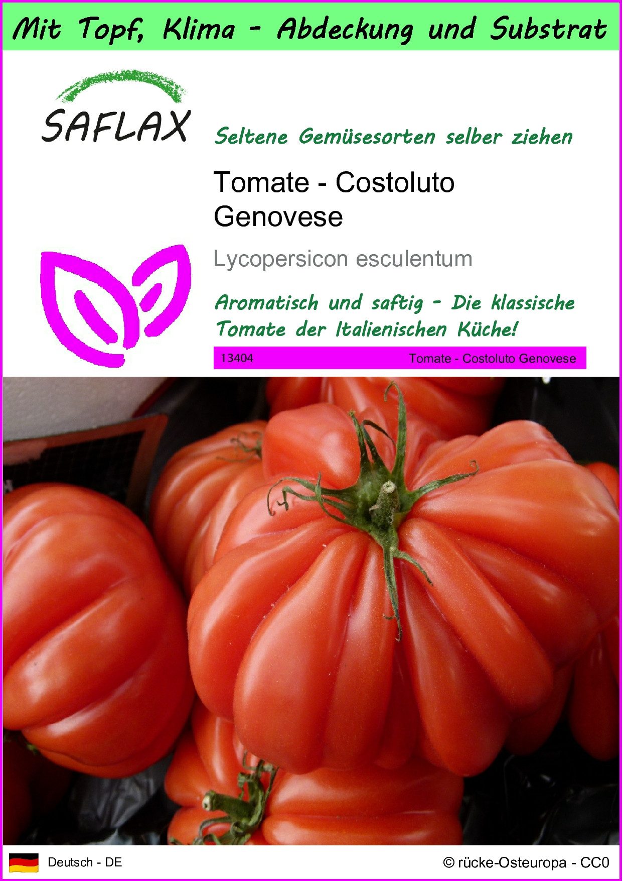 SAFLAX Gemüsesamen SAFLAX - Garden to go - Tomate - Costoluto Genovese