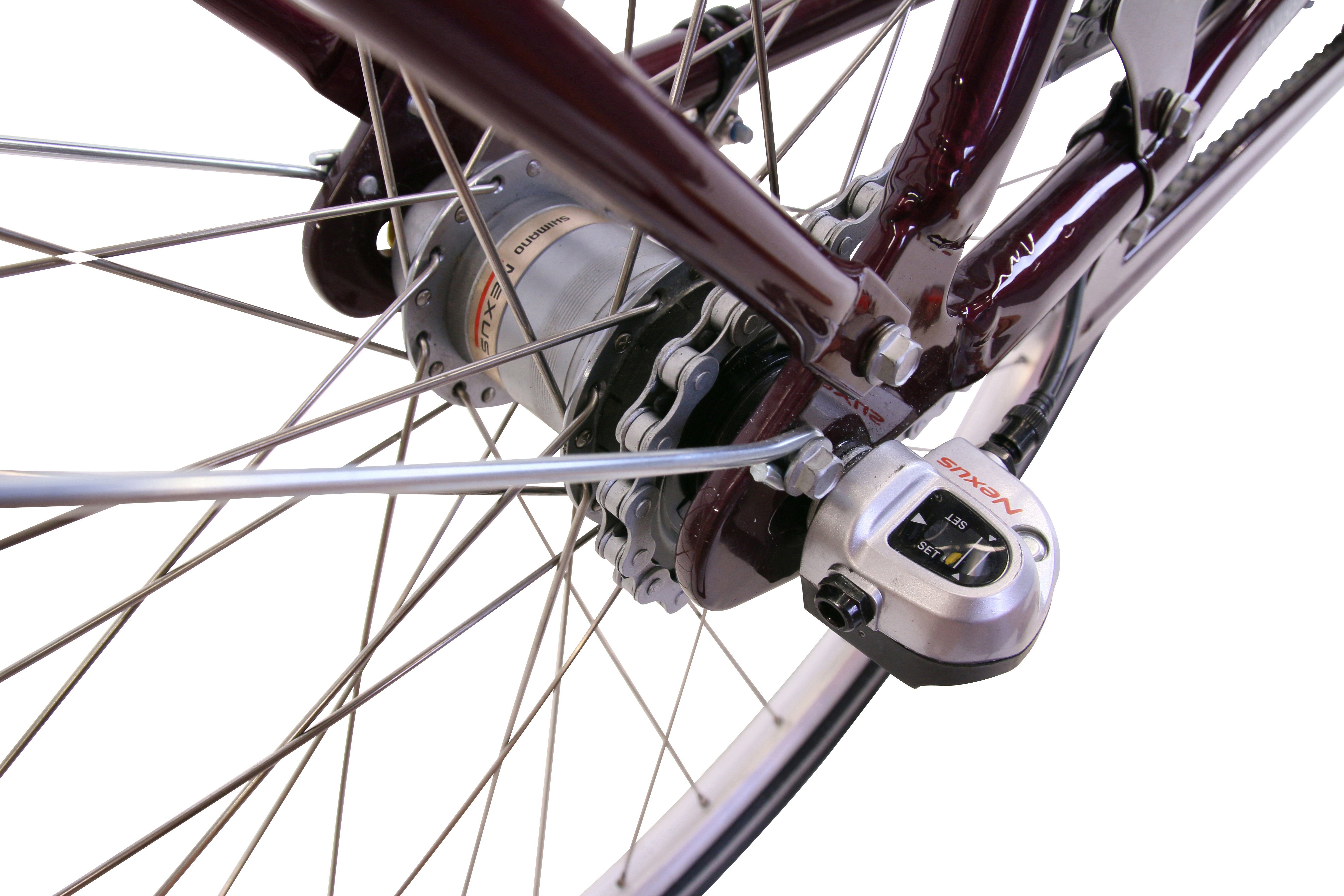 Nexus HAWK Cityrad Shimano HAWK Bikes 3 Bordeaux, Gang Classic City Schaltwerk Joy