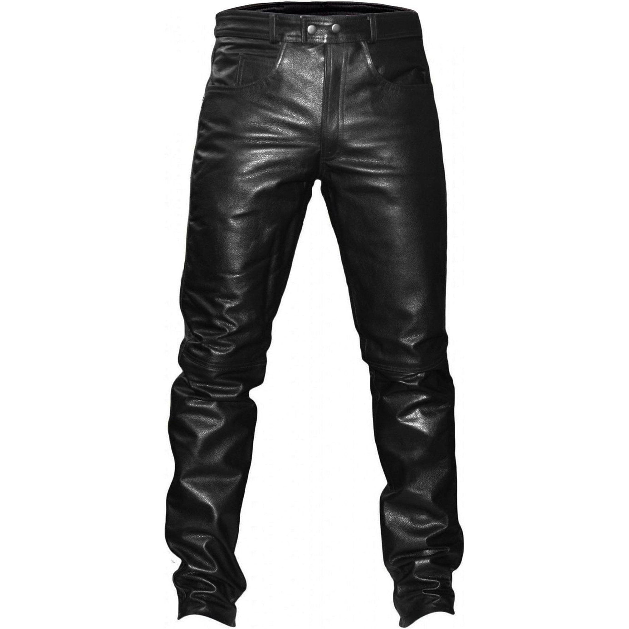 German Wear Motorradhose GW870 Black Lederjeans Lederhose Büffelleder Schwarz
