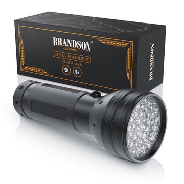 Brandson LED Taschenlampe, UV Schwarzlicht - Ultraviolett Leuchte mit 51x LEDs / IP54 / A+