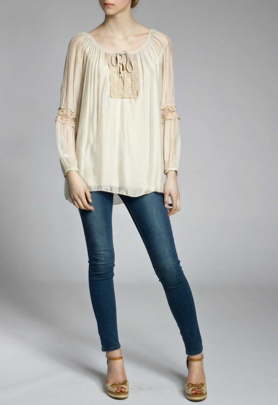 Caspar Shirtbluse BLU005 Damen elegante Seiden günstig online kaufen