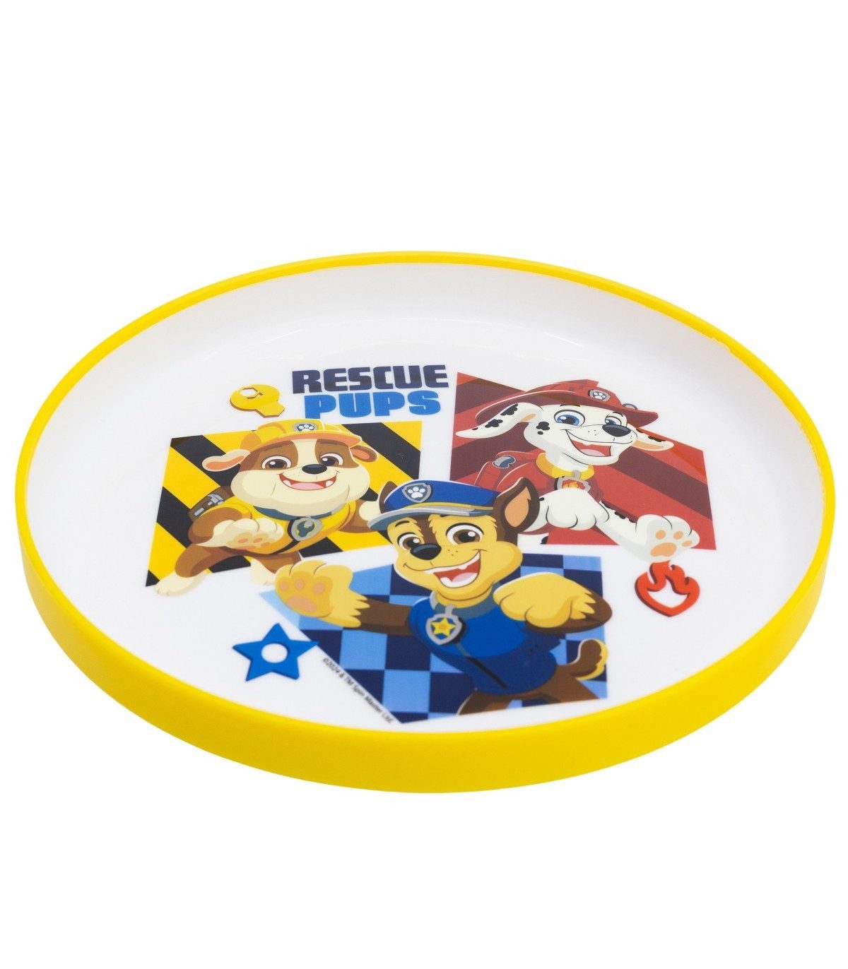 PAW PATROL Teller Kinder Teller mit Basis Premium Bicolor für Esstisch und Alltag