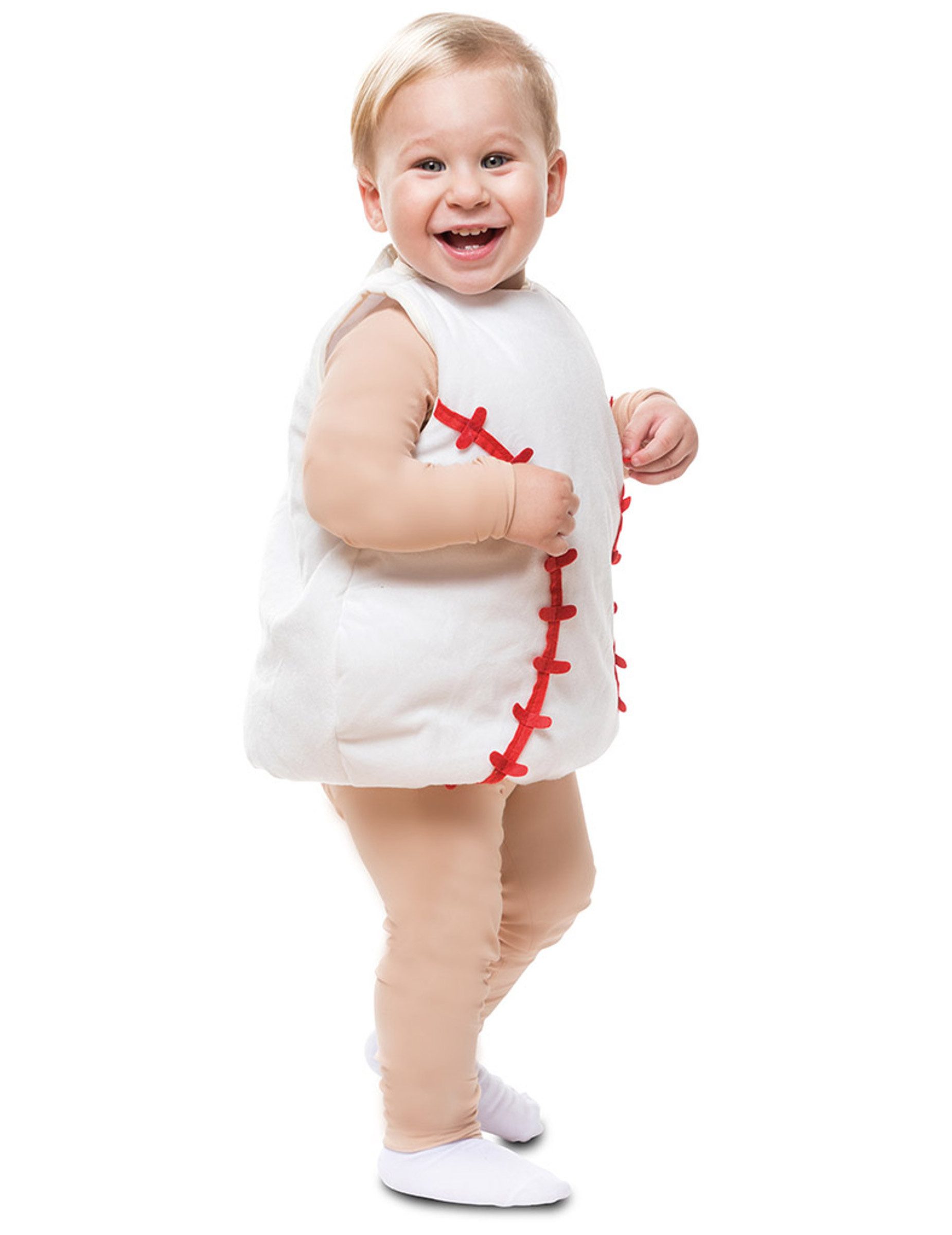 eurocarnevals Kostüm Baseball-Kostüm für Babys witziges Baby-Kostüm weiss