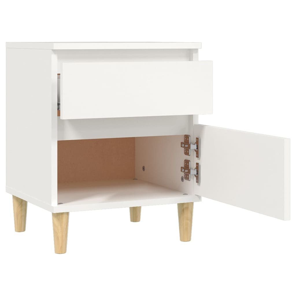 vidaXL Fächerschrank 40x35x50 cm (1-St) Weiß Nachttisch
