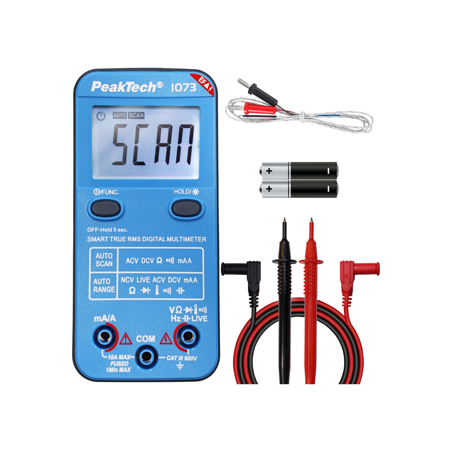 PeakTech Strommessgerät PEAKTECH Smart-Multimeter, P 1073, 600 V AC/DC, NCV günstig online kaufen