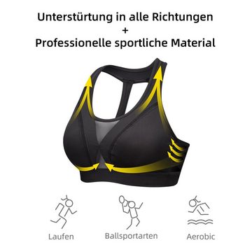 Yvette Sport-BH starker halt, integrierte Cups, Fitness Lauf bra - HM0010001