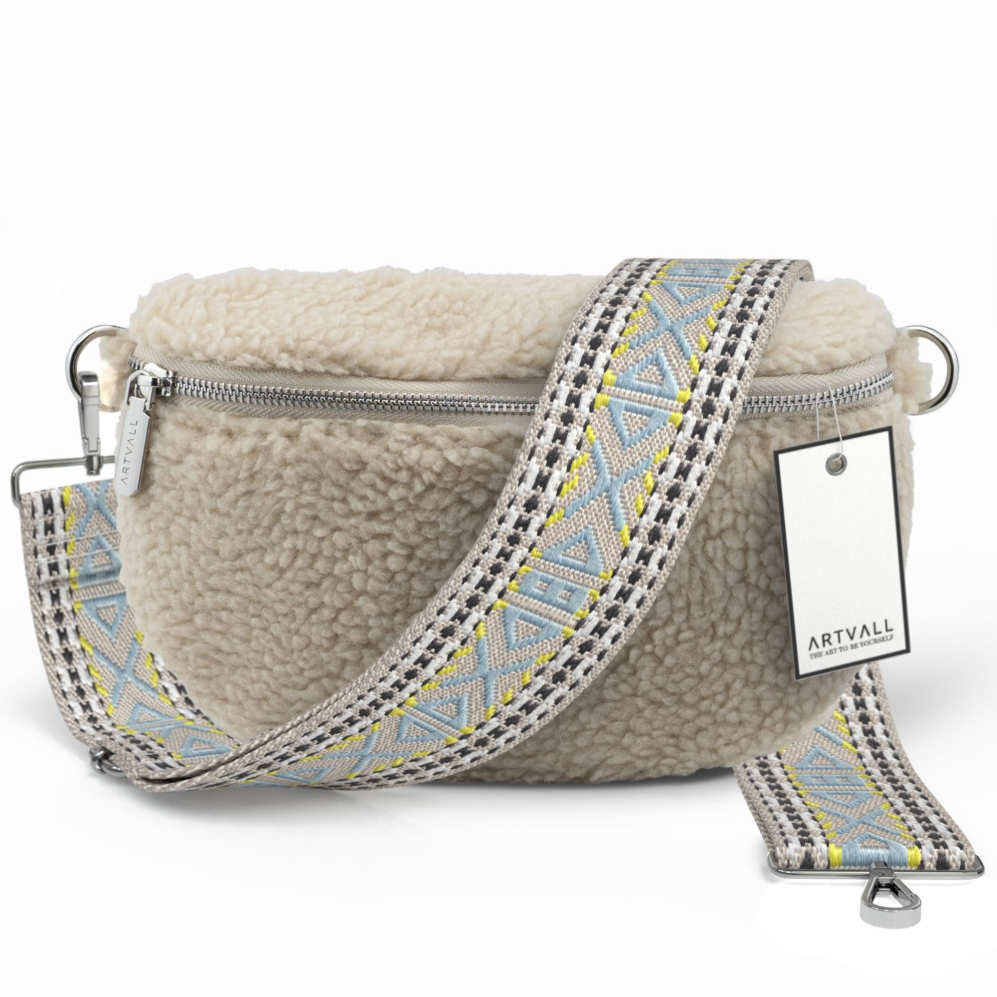 ARTVALL Umhängetasche Teddy Handtasche Brusttasche Schultertasche Beige (Ta günstig online kaufen