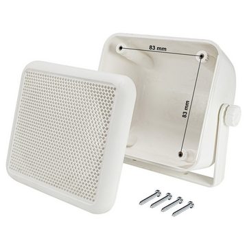 tomzz Audio Aufbau Lautsprecher Gehäuse Set für 100x100 mm DIN Lautsprecher weiss Auto-Lautsprecher