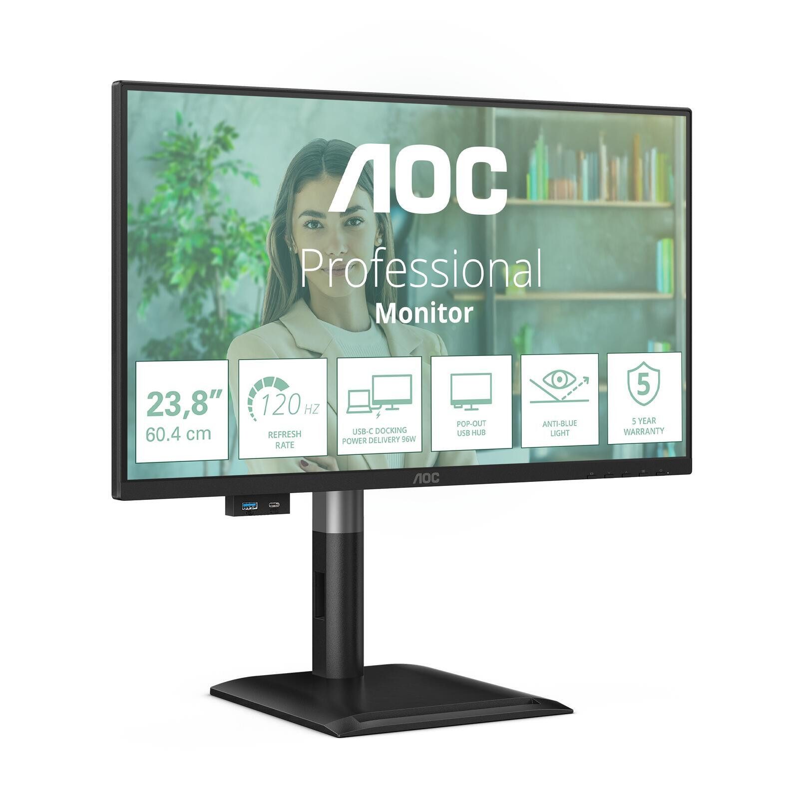 AOC 24P4CV Gaming-LED-Monitor (1920 x 1080, 4 ms Reaktionszeit, 120 Hz, IPS Panel)