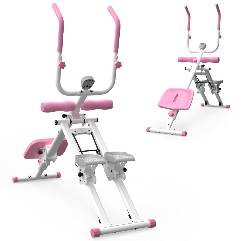 BBG Bauchtrainer 2-in-1 Treppenstepper Bauchtrainer für Zuhause, faltbares Ganzkörper-Trainingsgerät aus Stahl Q235 für Home Gym