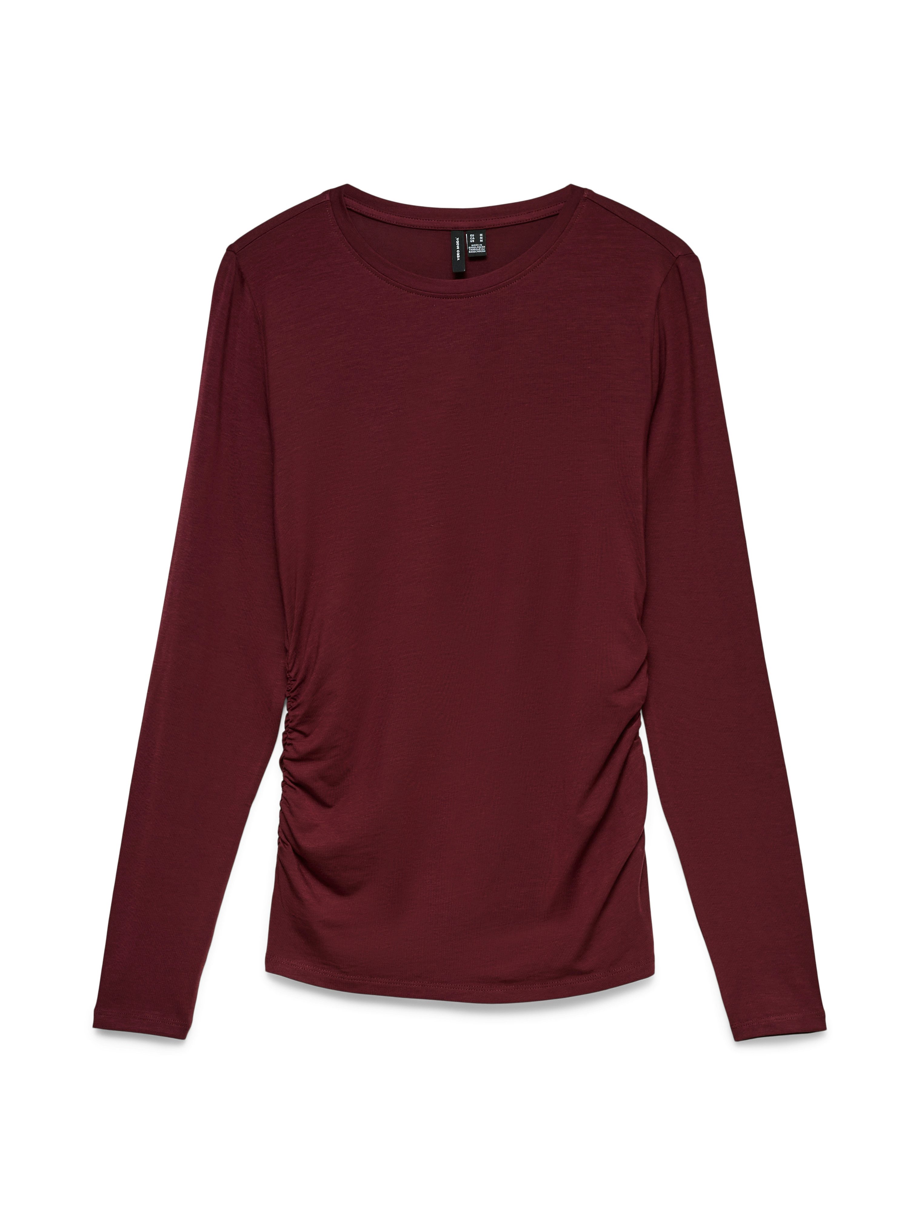 Vero Moda Langarmshirt VMAVA SARAH LS TOP JRS NOOS Materialmix, regular fit