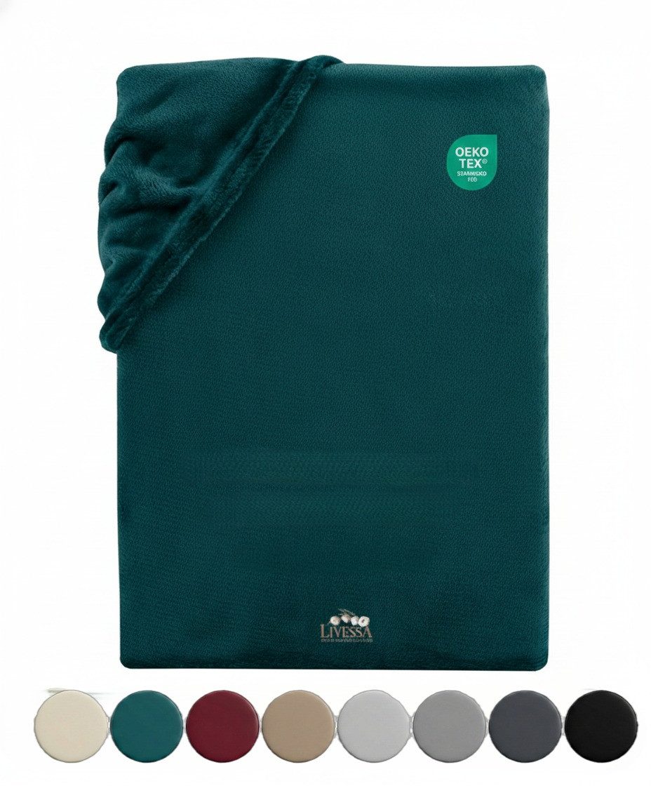 livessa Spannbettlaken Cashmere Touch Spannbettlaken – kuschelig weich, mit Rundumgummizug, Gummizug: Rundumgummizug, Cashmere Touch – weich & hautsympathisch