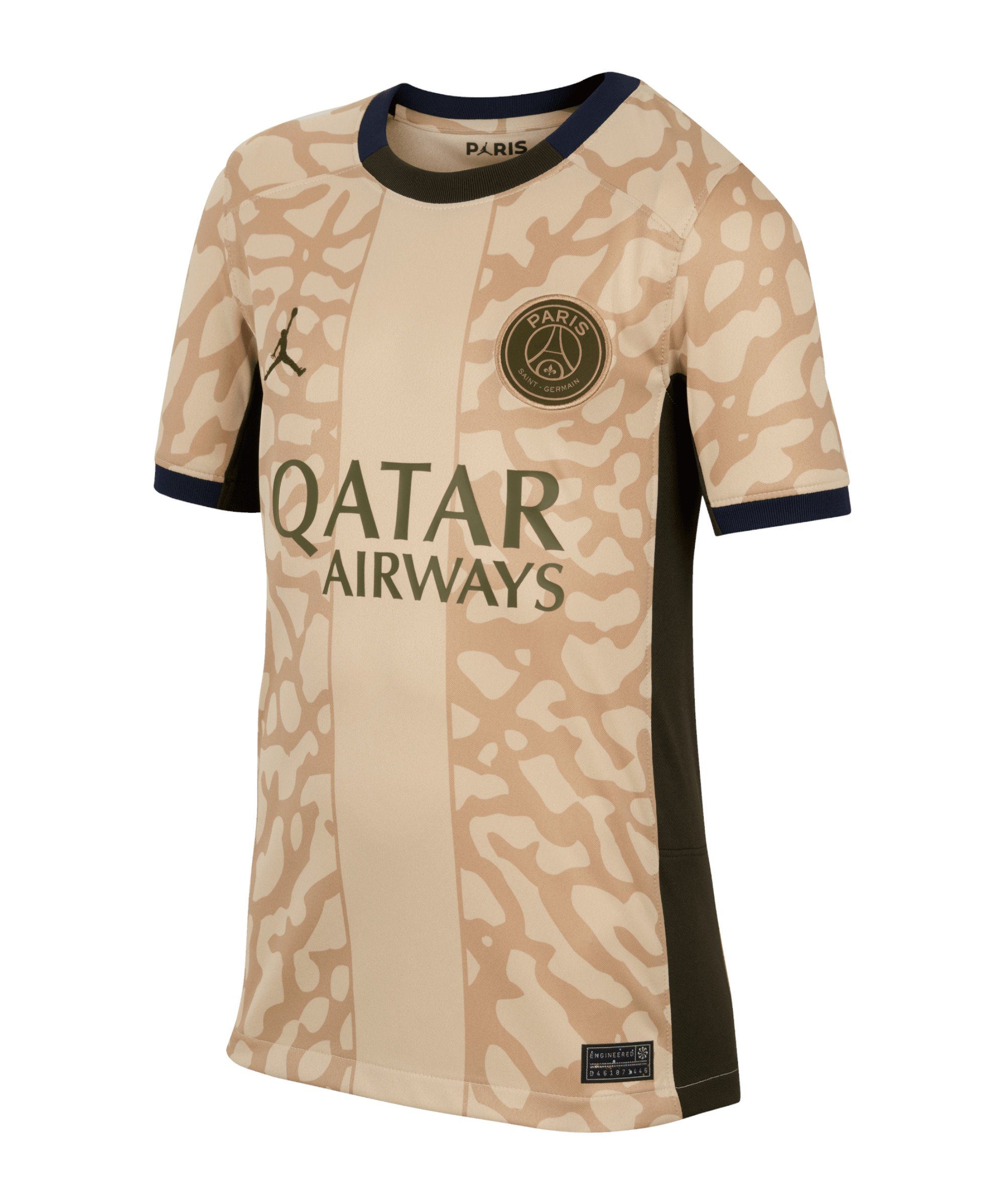 Nike Fußballtrikot Paris St. Germain Trikot 4th Kids Beige