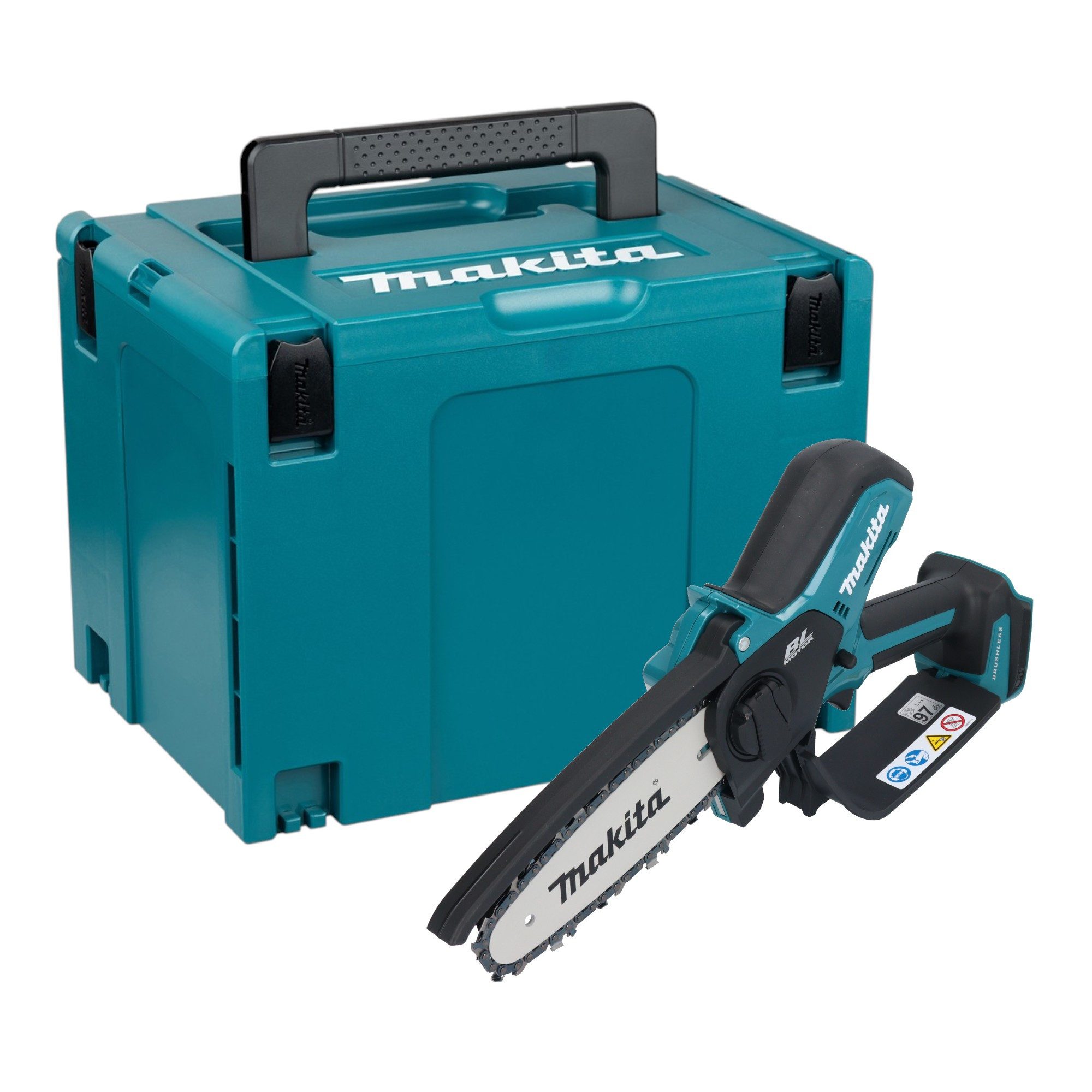 Makita Akku-Kettensäge DUC 150 ZJ Akku Kettensäge 18 V 15 cm Brushless + Makpac