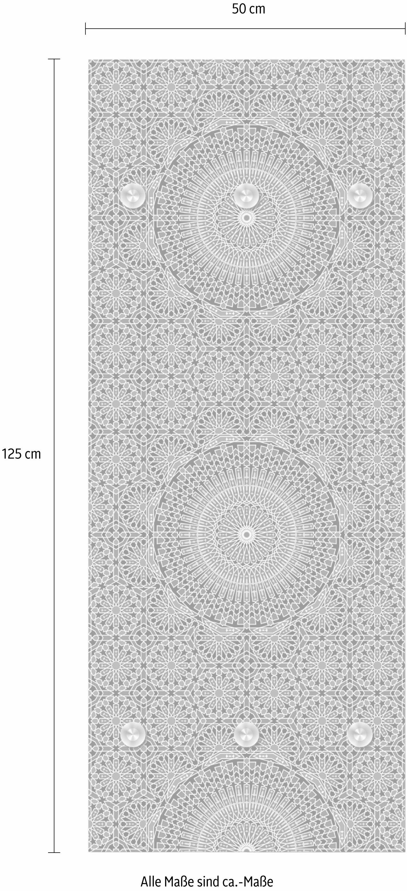 queence Garderobenleiste Blumen, mit 6 Haken, 50 x 120 cm
