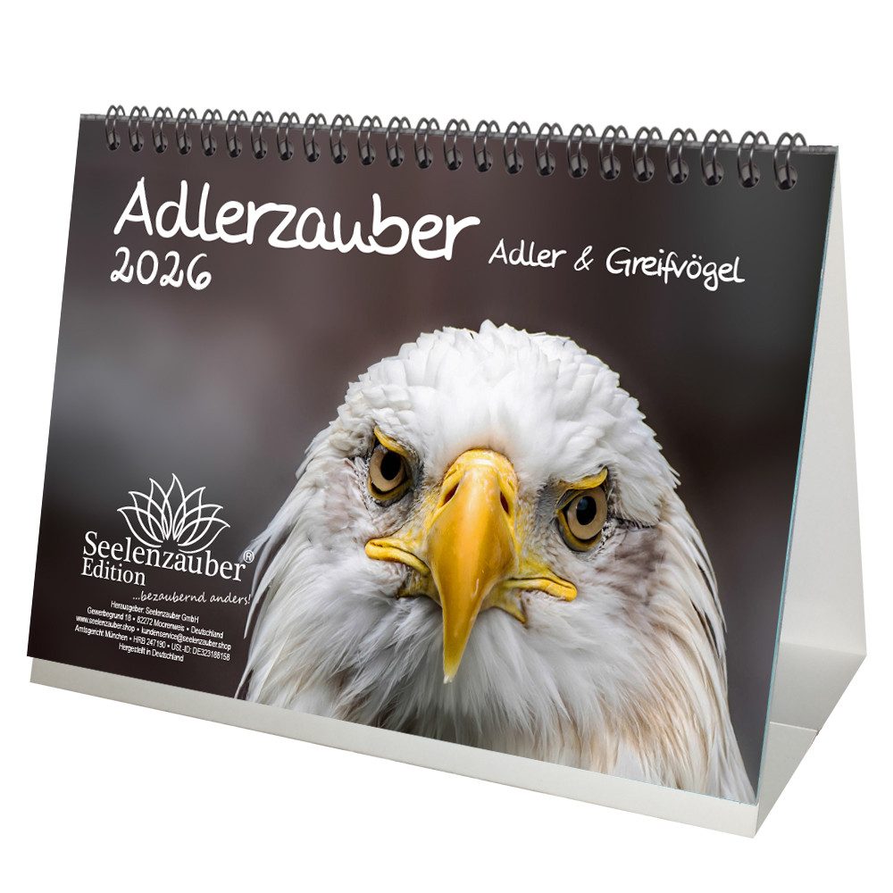 Seelenzauber Tischkalender Adlerzauber Adler & Greifvögel DIN A5 Tischkalender für 2026