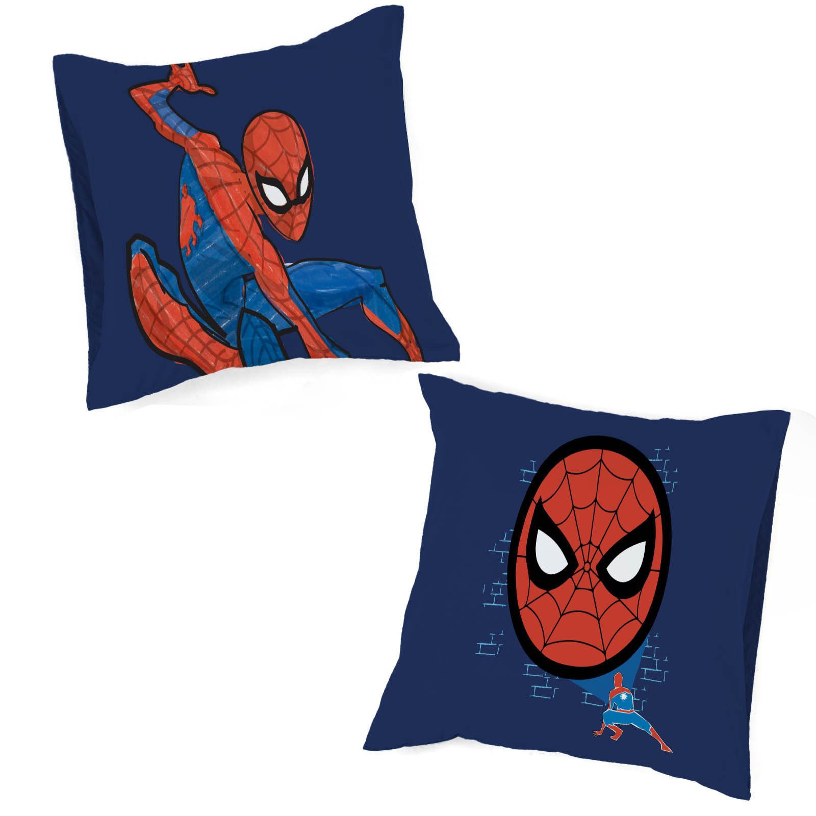 MARVEL Kinderbettwäsche Marvel Spiderman Bettbezug-Set 135x200 cm + Kissenbezug 80x80 cm, Washed Cotton, 2 teilig, 100 % Baumwolle, maschinenwaschbar, wendbar – Bild 4 von 5