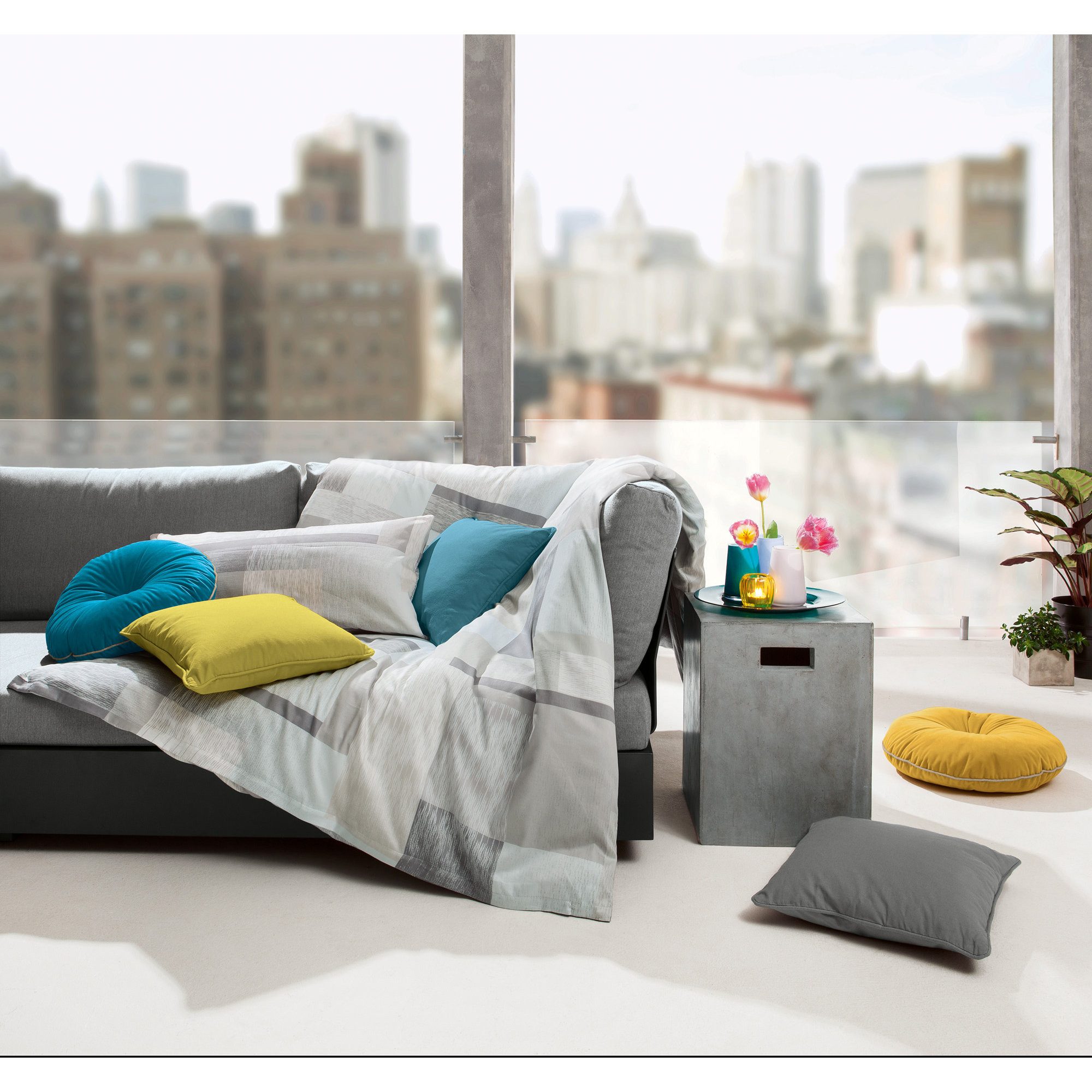 REDBEST Dekokissen Kissen gefüllt, Baumwolle Uni