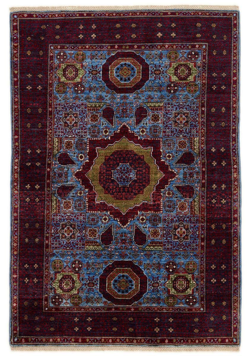 Orientteppich Mamluk 123x179 Handgeknüpfter Orientteppich, Nain Trading, rechteckig, Höhe: 6 mm