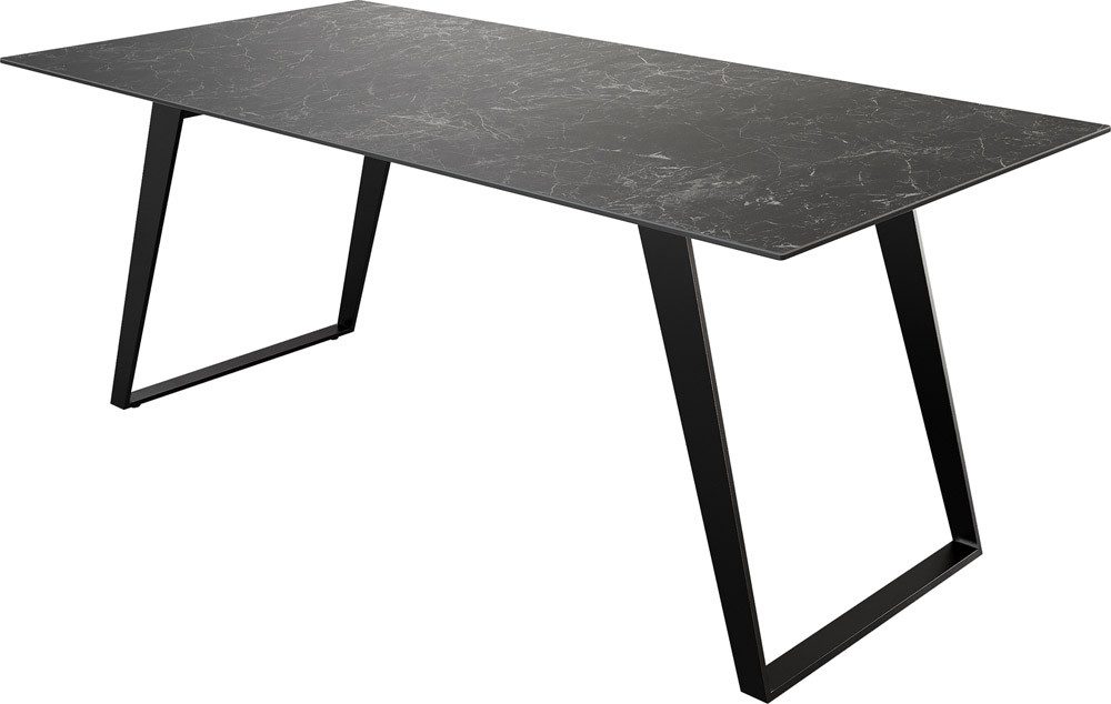 DELIFE Esstisch Edge, Keramik Laminam® Nero günstig online kaufen